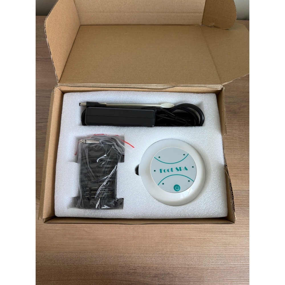 Ionic Detox Foot Spa Machine System with Array and Power Adapter Portable White